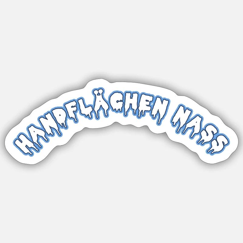handflächen nass Sticker Größe S (10 x 10 cm)