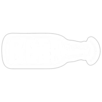 Beer - Funny Beer Logo Tshirt - Sticker size S (10 x 10 cm) - white matte - Front
