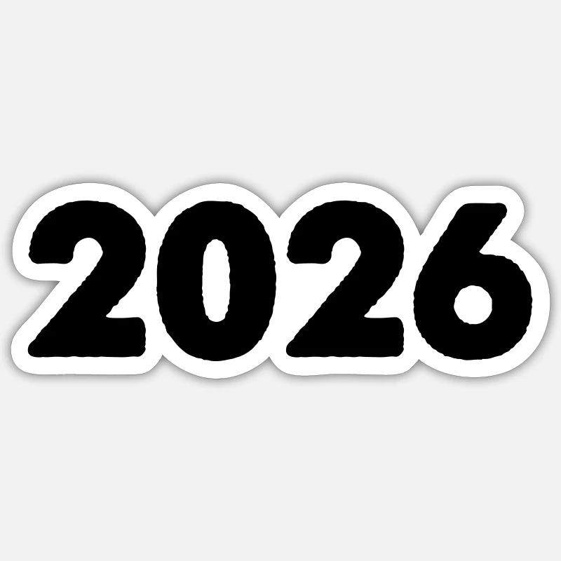2026 - Sticker taille S (10 x 10 cm) - blanc mat