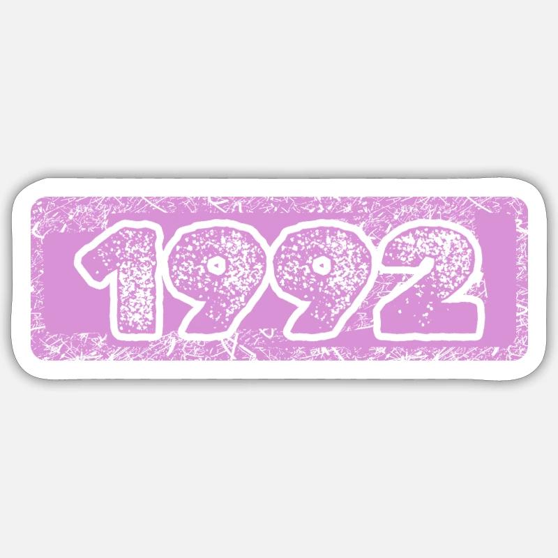 1992 - Sticker Größe S (10 x 10 cm) - Mattweiß