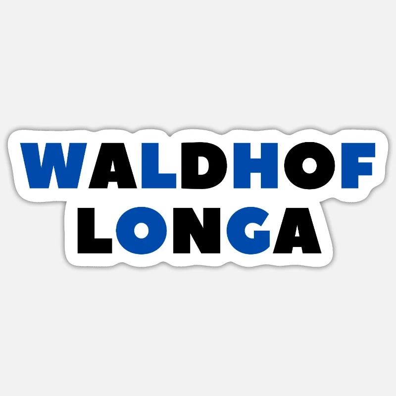 Waldhof longa - Sticker taille S (10 x 10 cm) - blanc mat