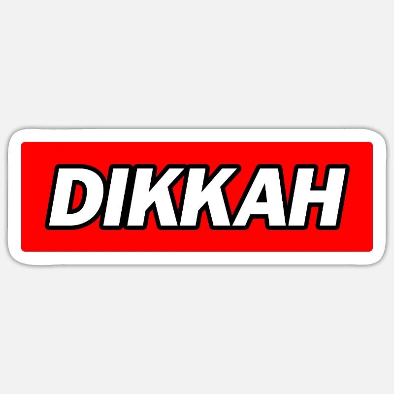  Dikkah - Funny Memes - Sticker Größe S (10 x 10 cm) - Mattweiß