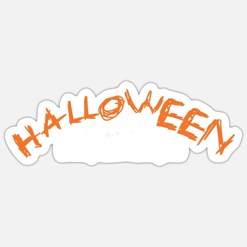 Halloween_being_scared_is_fun - Sticker size S (10 x 10 cm) - white matte