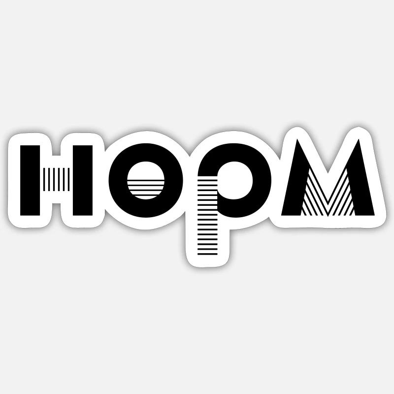 норм - norm - Sticker taille S (10 x 10 cm) - blanc mat