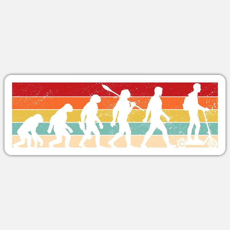 Vintage Evolution - E-Scooter Sticker Größe S (10 x 10 cm)