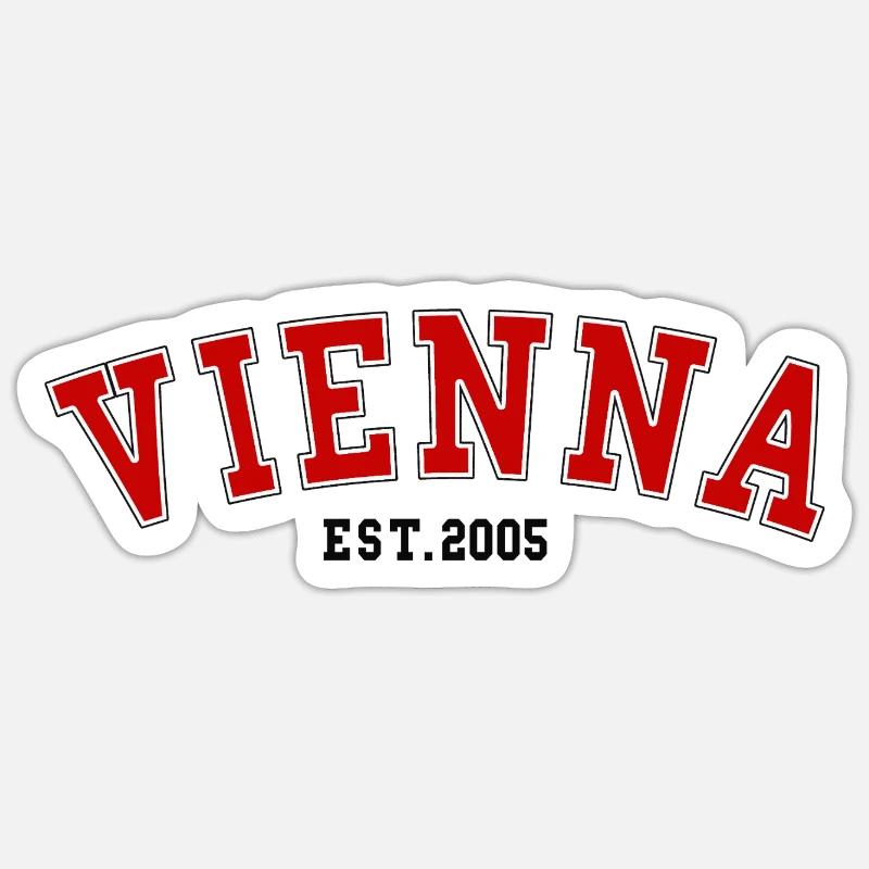 Vienna_Est_2005 - Sticker taille S (10 x 10 cm) - blanc mat