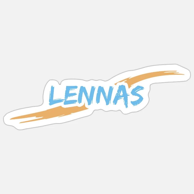 Lennas Lennas - Sticker Größe S (10 x 10 cm) - Mattweiß