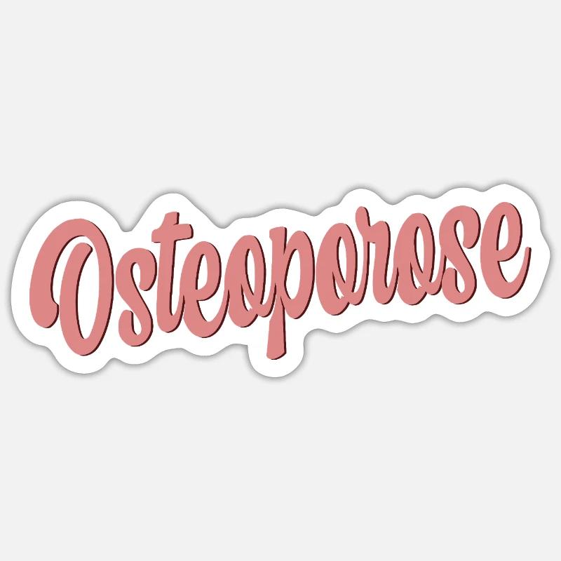 Ostéoporose Perte osseuse - Sticker taille S (10 x 10 cm) - blanc mat