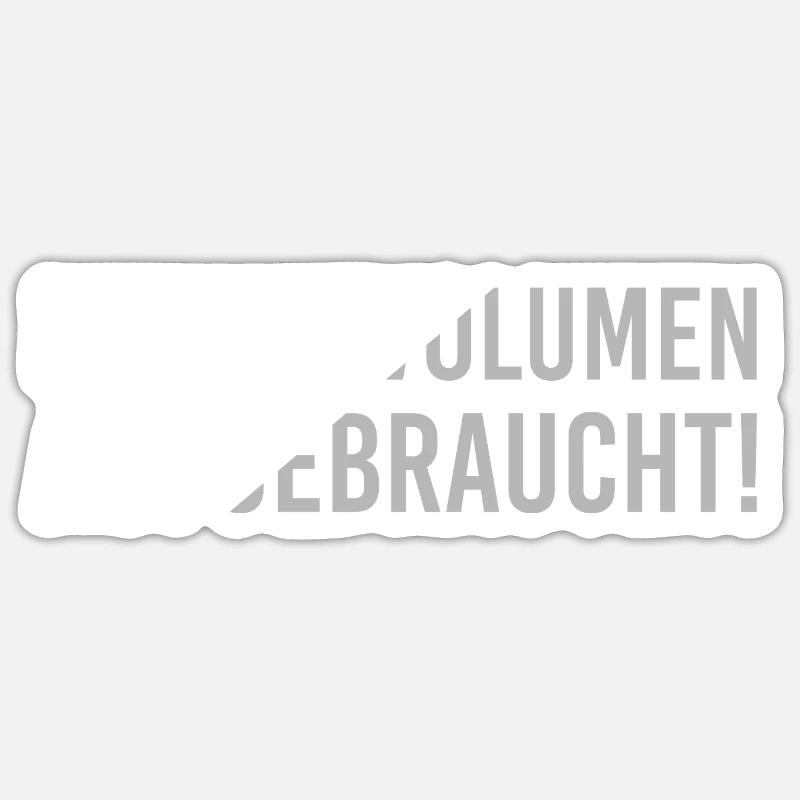 Nerve volume used up - Sticker size S (10 x 10 cm) - white matte