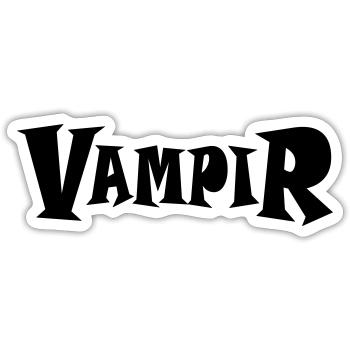 Vampire - Sticker size S (10 x 10 cm) - white matte - Front