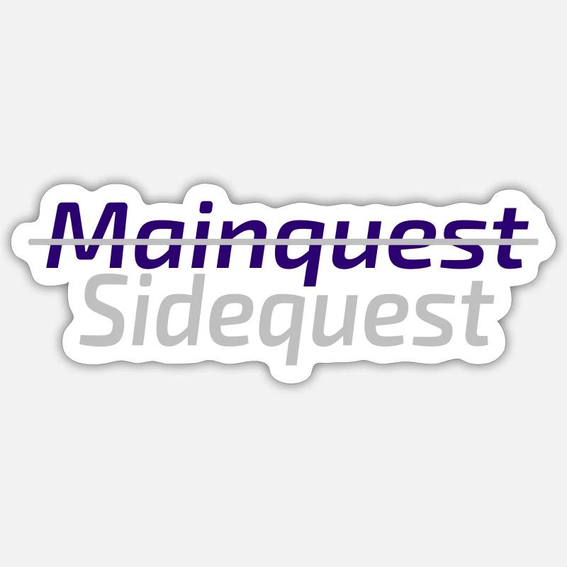 Sidequest Mode on - Sticker Größe S (10 x 10 cm) - Mattweiß