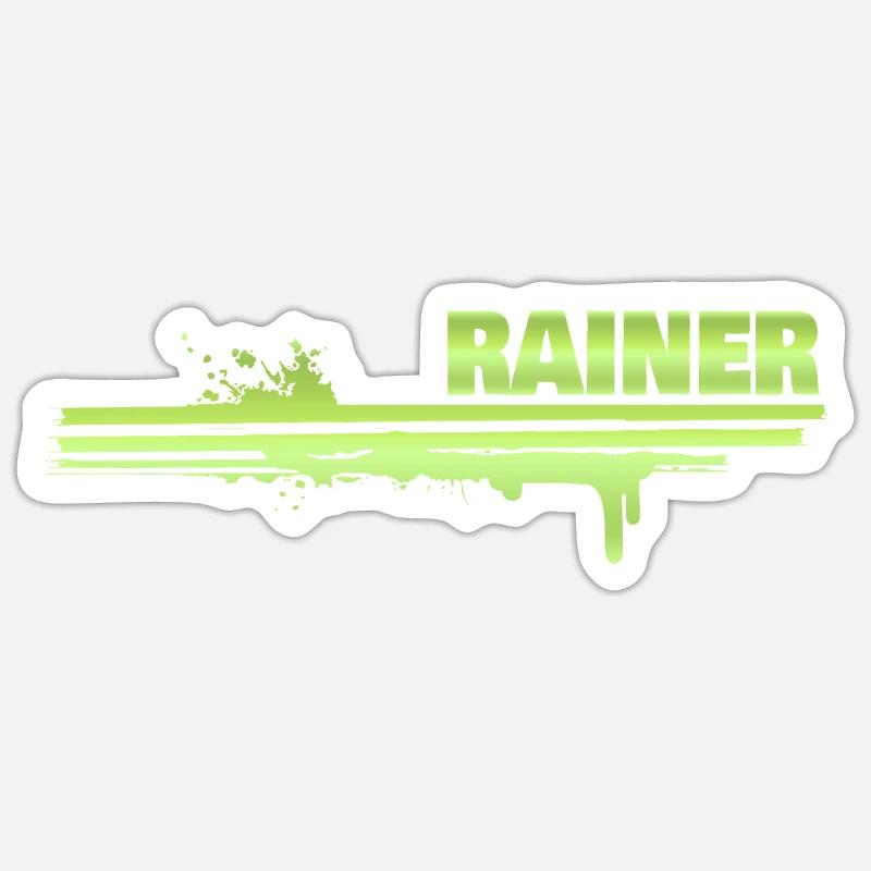 Rainer - Sticker size S (10 x 10 cm) - white matte