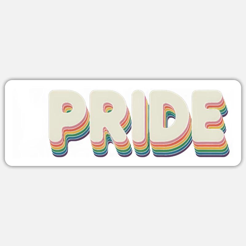 Pride - Cool Queer Logo - Sticker taille S (10 x 10 cm) - blanc mat