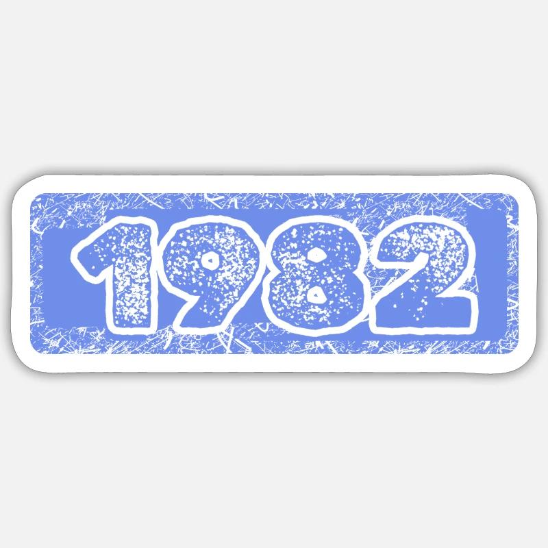 1982 - Sticker taille S (10 x 10 cm) - blanc mat