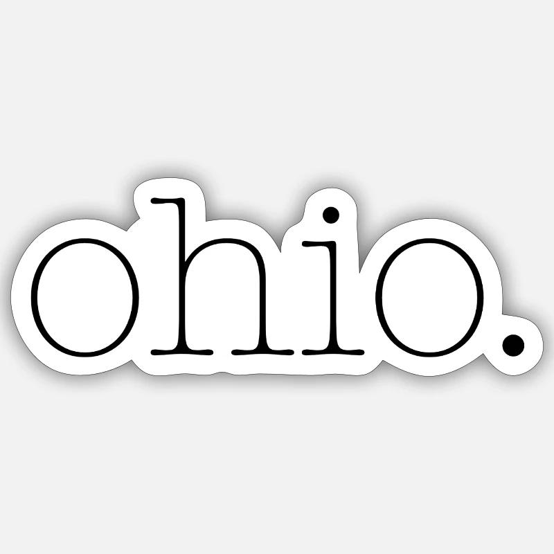 Ohio - Sticker Größe S (10 x 10 cm) - Mattweiß