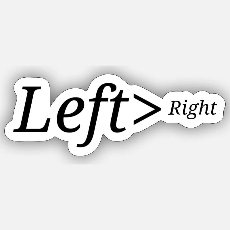 Left>Right Sticker size S (10 x 10 cm)