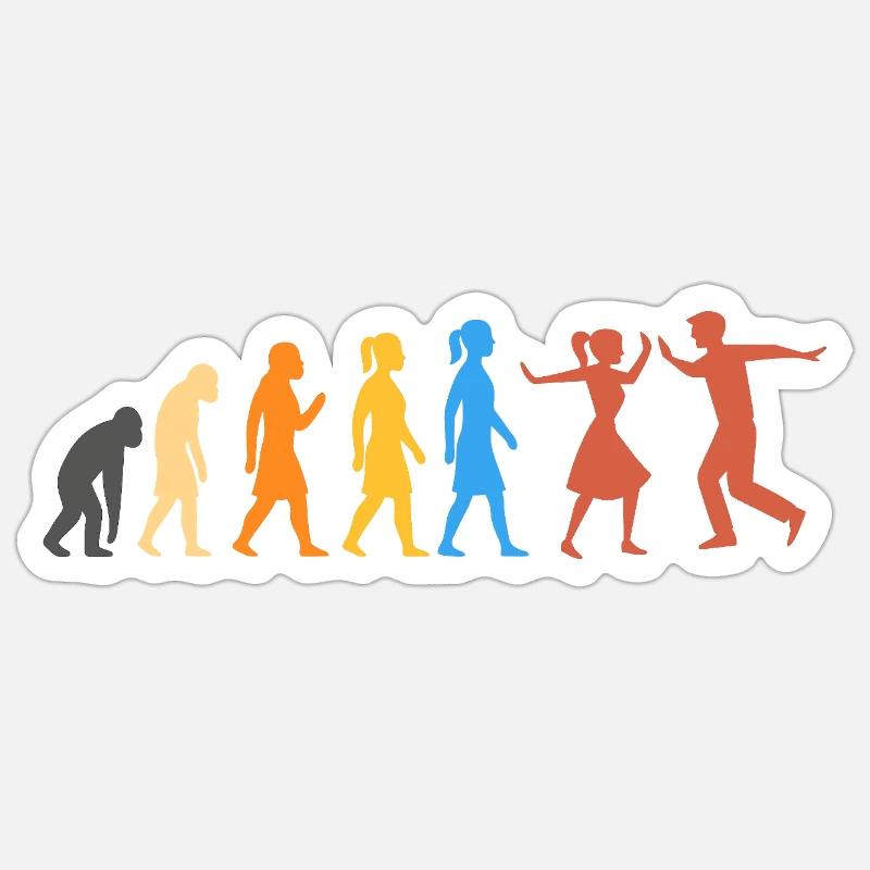 Swing Dance - The Highest Level of Evolution (2) Sticker size S (10 x 10 cm)