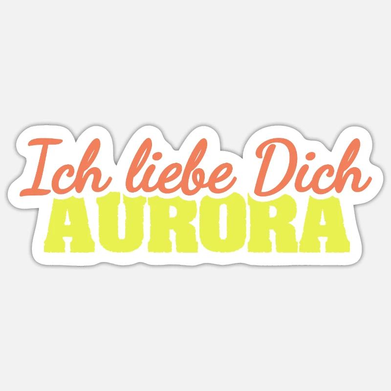 Dear Aurora, - Sticker size S (10 x 10 cm) - white matte