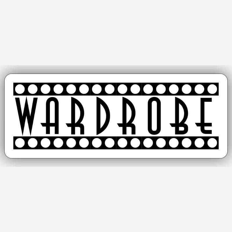 penderie - Sticker taille S (10 x 10 cm) - blanc mat