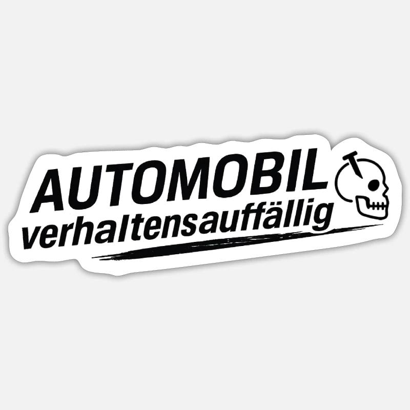 Automobile behaviorally problematic - Sticker size S (10 x 10 cm) - white matte