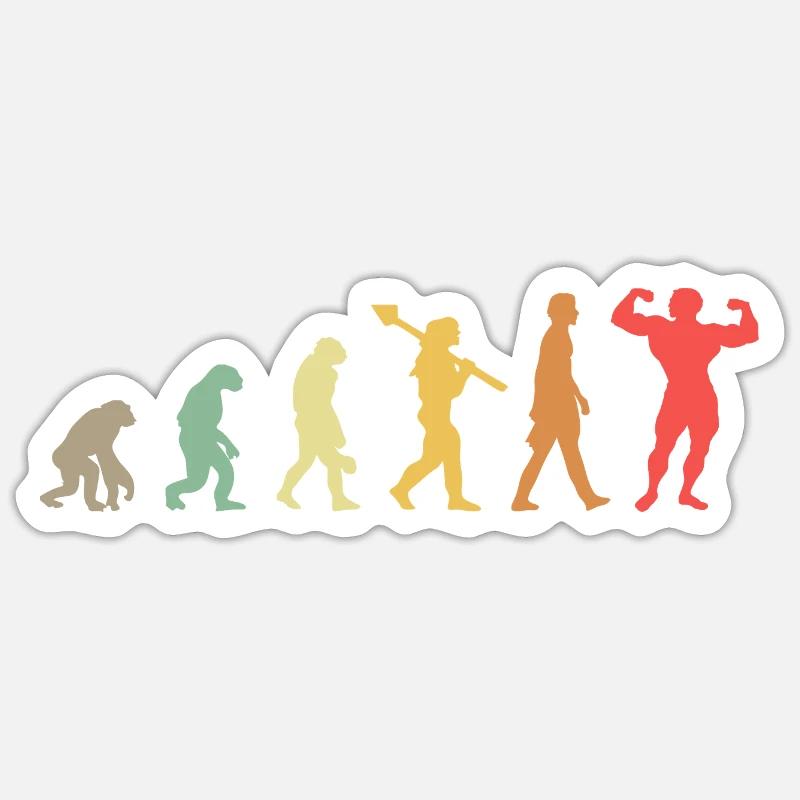 Evolution Bodybuilding - Sticker size S (10 x 10 cm) - white matte