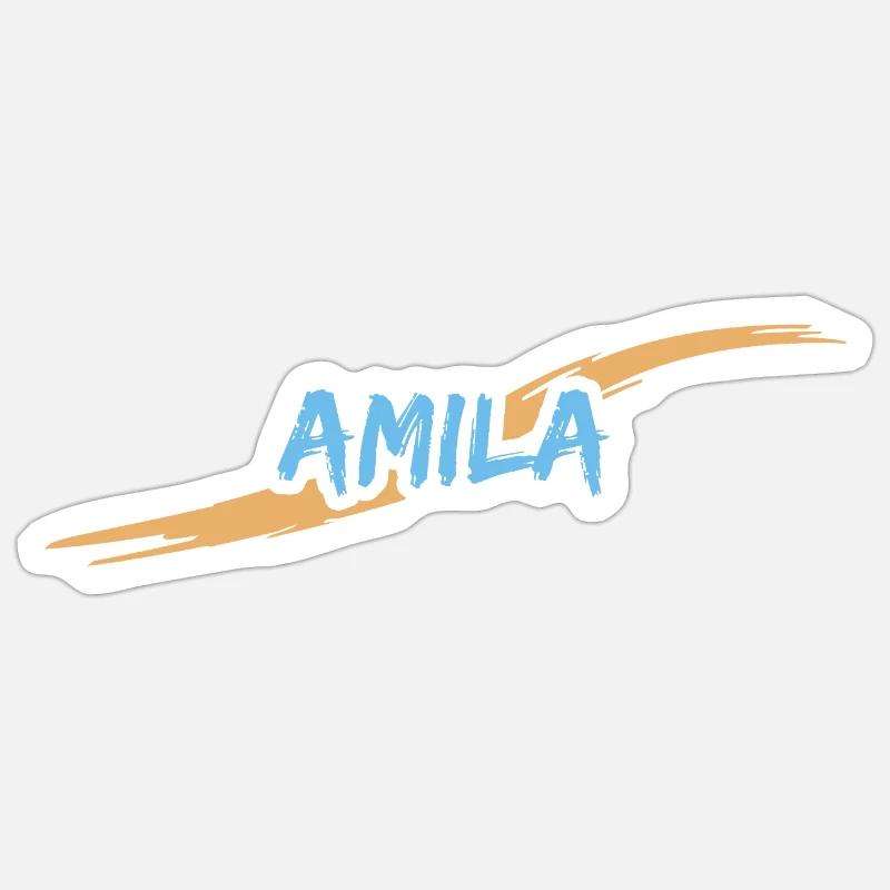 Amila Amila - Sticker Größe S (10 x 10 cm) - Mattweiß