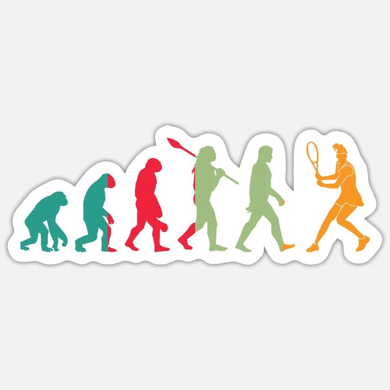 Evolution Tennis Gift - Sticker size S (10 x 10 cm) - white matte