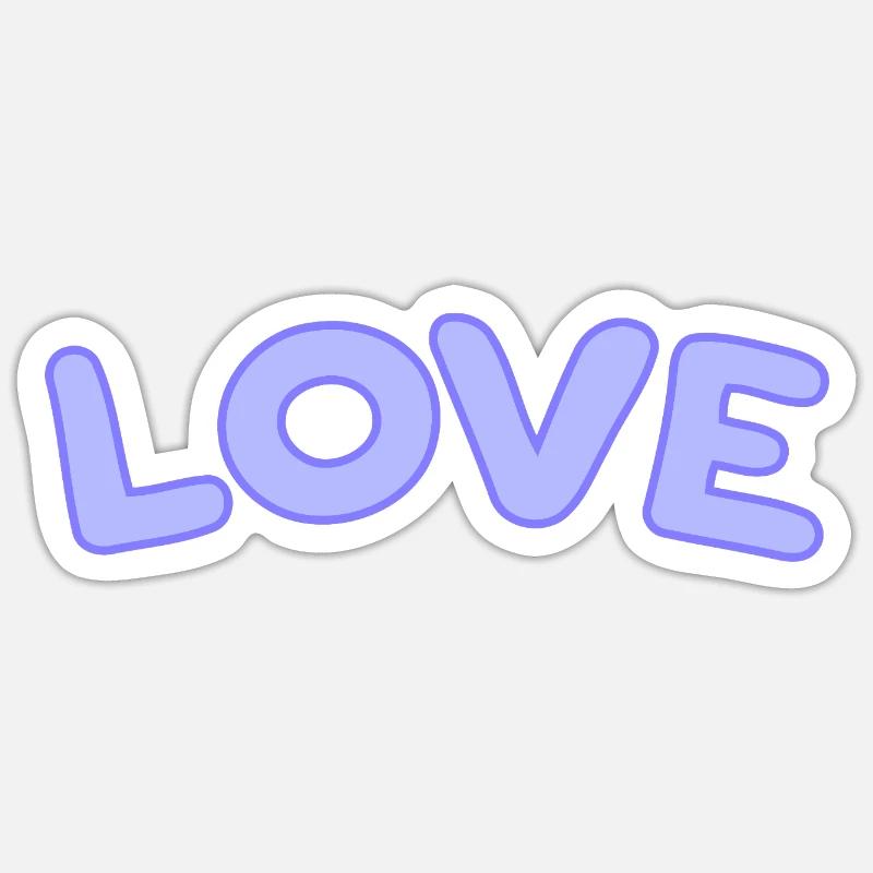 Pastel Love Bubbles - Sticker size S (10 x 10 cm) - white matte