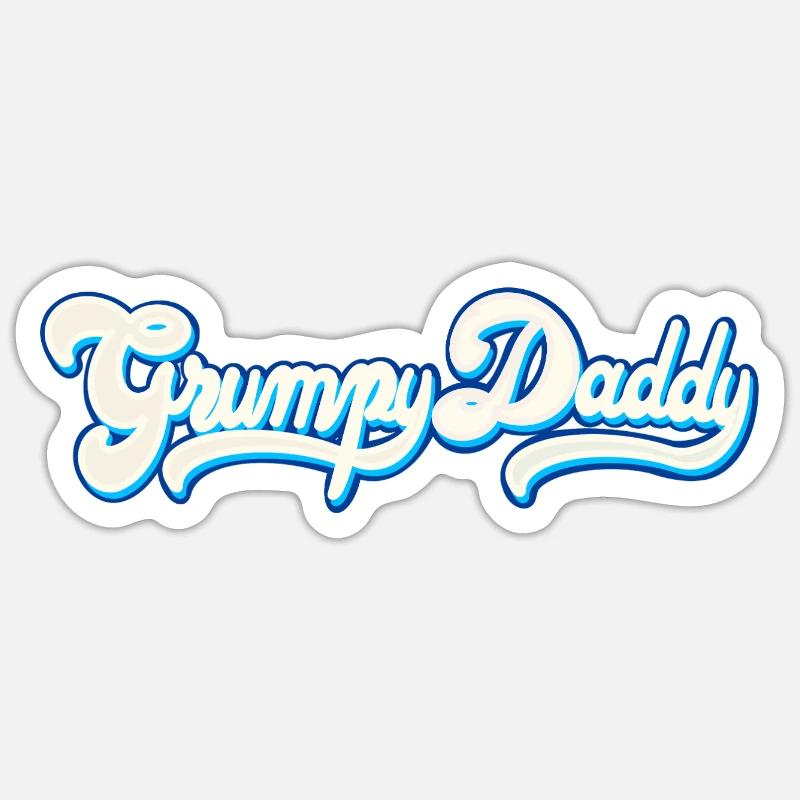 Scénario de Grumpy Daddy - Couleur « Crème fouettée » Sticker taille S (10 x 10 cm)