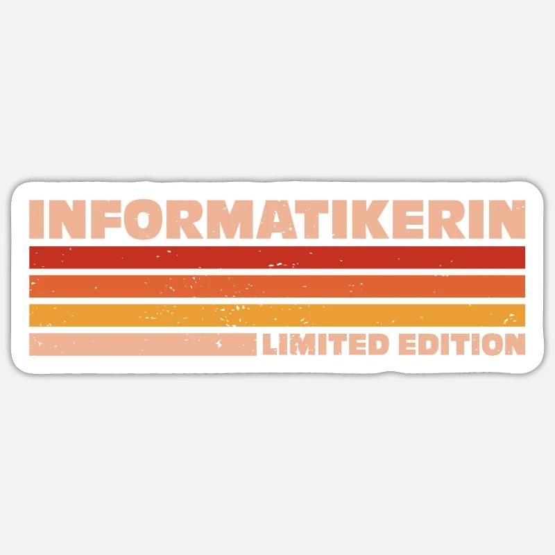 Informaticien Informaticien Programmeur - Sticker taille S (10 x 10 cm) - blanc mat