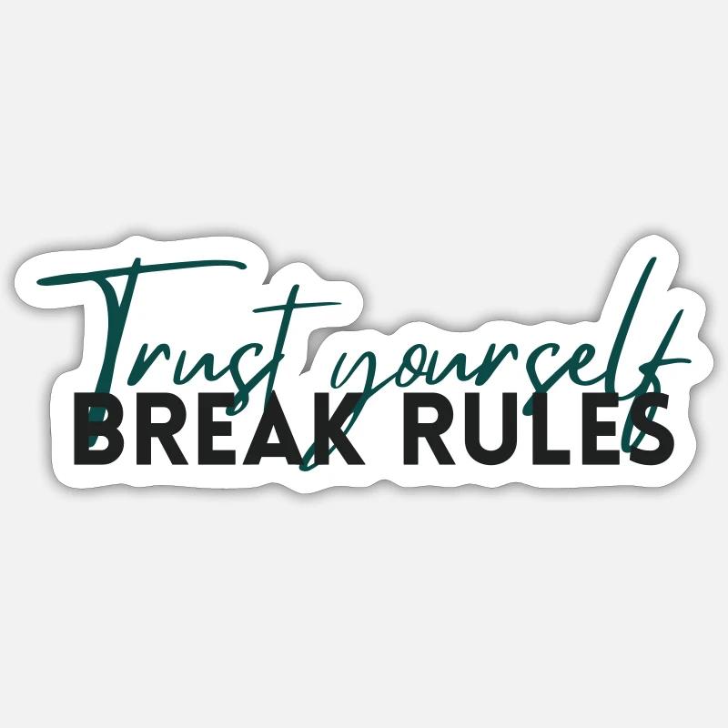 Trust Yourself – Self-Confidence Statement - Sticker size S (10 x 10 cm) - white matte