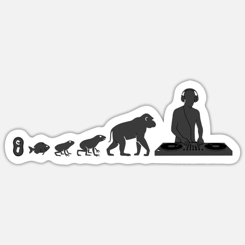 Évolution vers le DJ Sticker taille S (10 x 10 cm)