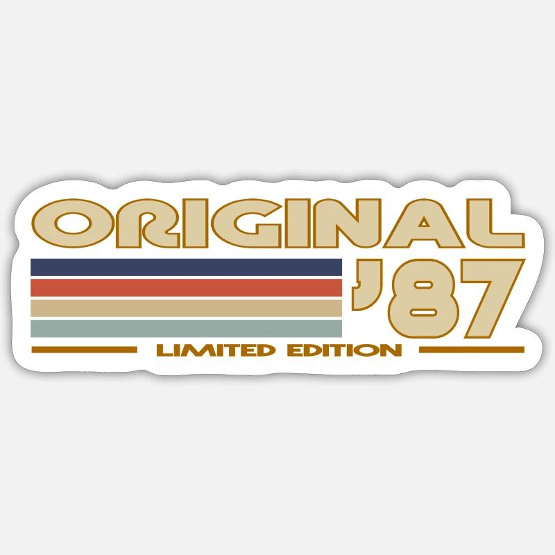 1987 - Sticker size S (10 x 10 cm) - white matte