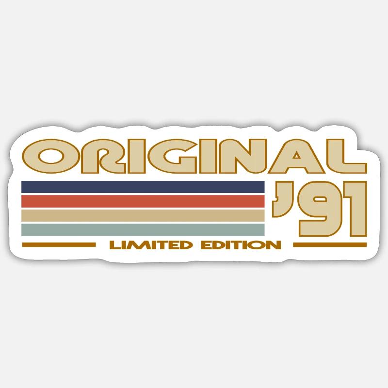 1991 - Sticker Größe S (10 x 10 cm) - Mattweiß
