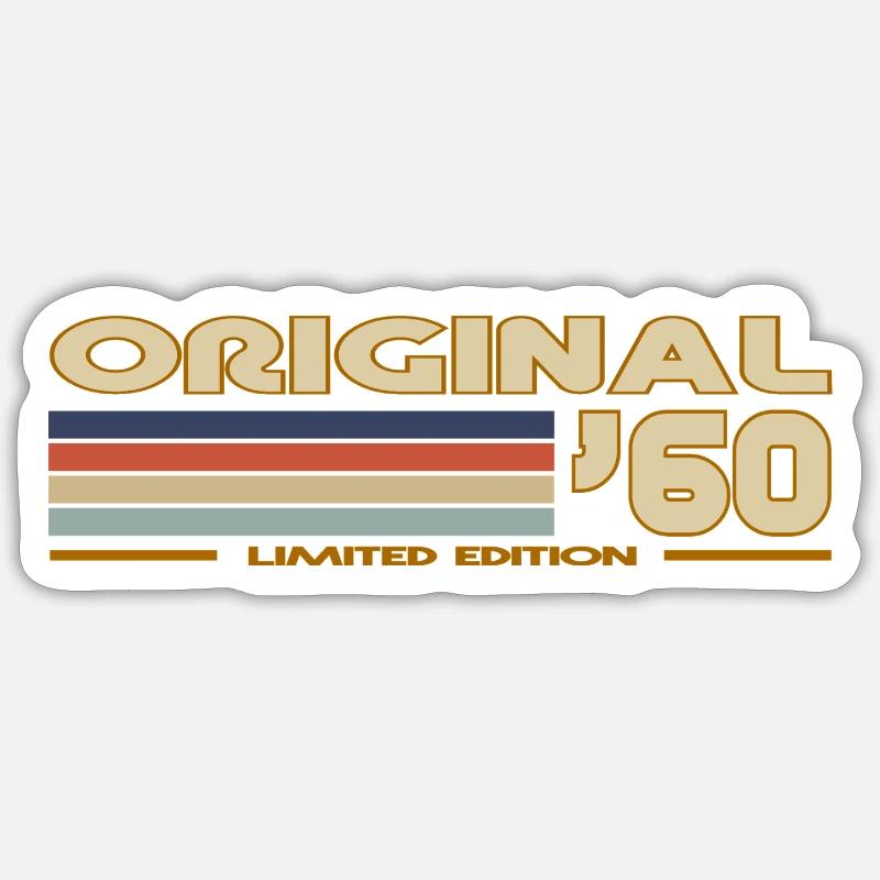 1960 - Sticker taille S (10 x 10 cm) - blanc mat