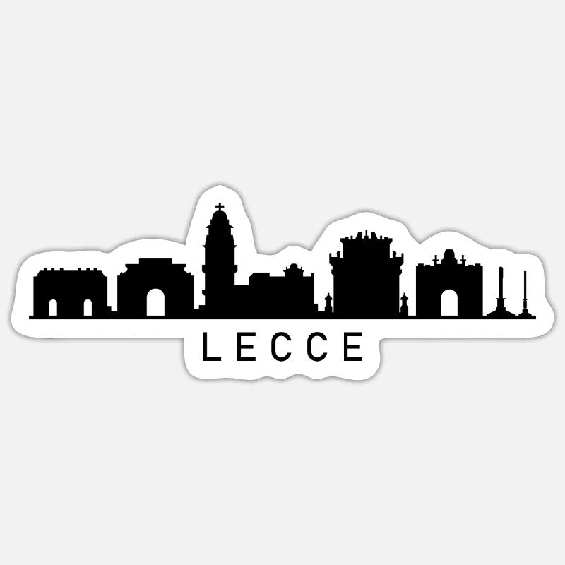 Skyline Lecce - Sticker size S (10 x 10 cm) - white matte