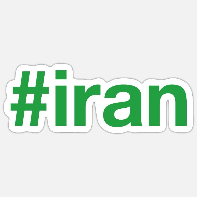 Iran Hashtag Sticker taille S (10 x 10 cm)