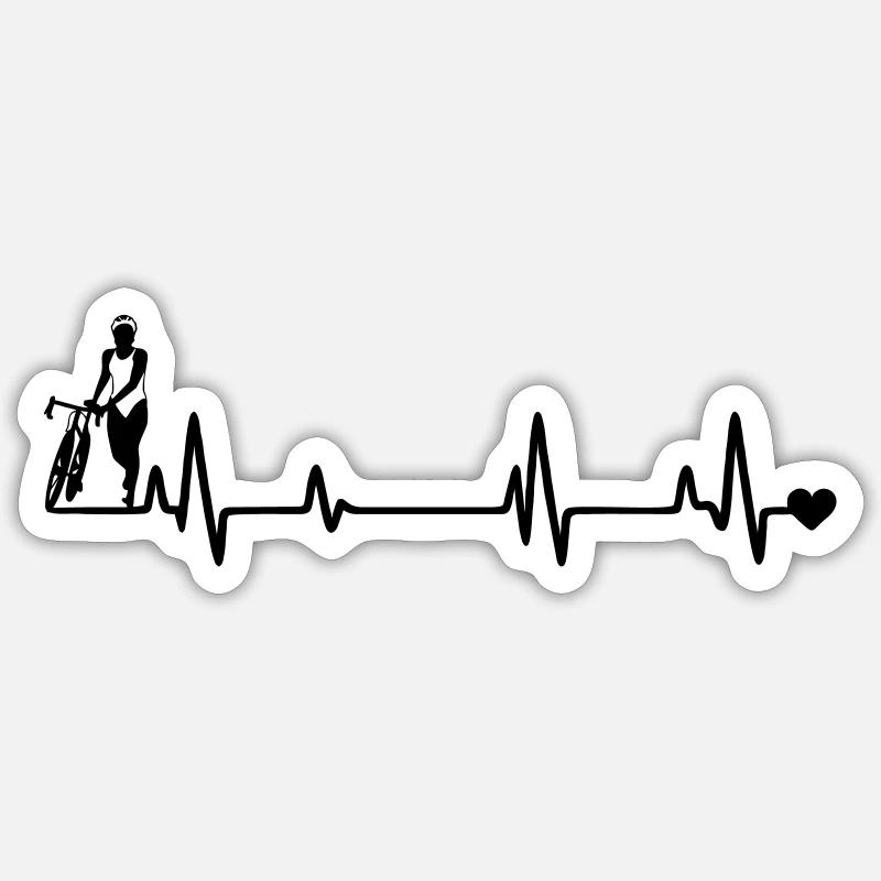 Bicycle - Sticker size S (10 x 10 cm) - white matte