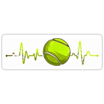 Tennis Heartbeat Love Heart Player Fan Lover - Sticker size S (10 x 10 cm) - white matte - Front