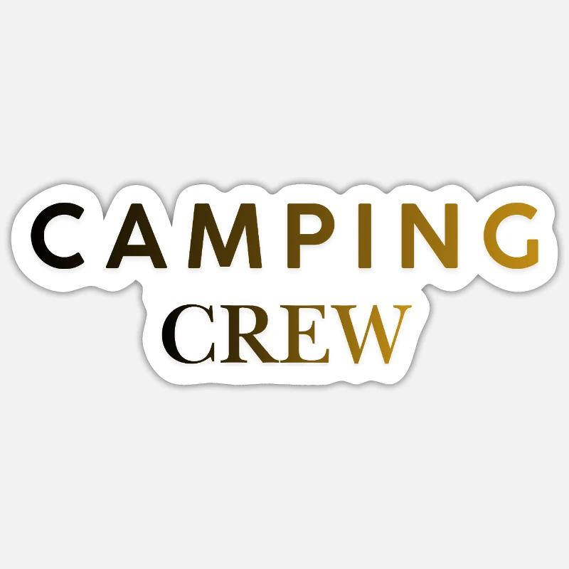 Camping Crew - Sticker Größe S (10 x 10 cm) - Mattweiß