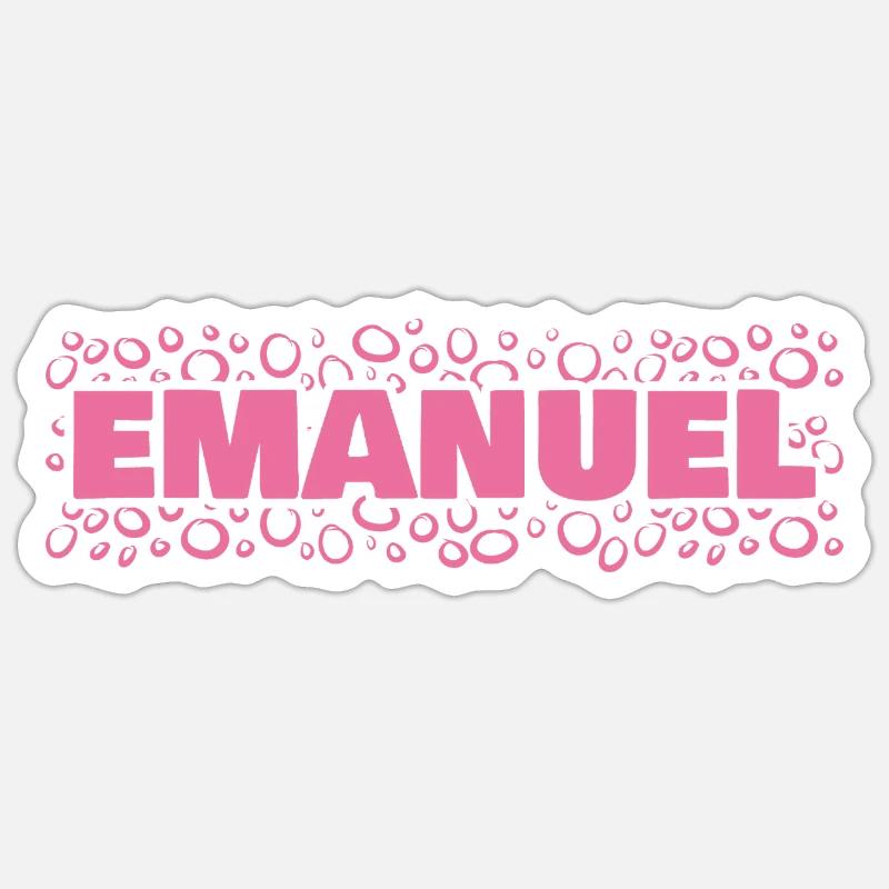 Gift idea Emanuel - Sticker size S (10 x 10 cm) - white matte