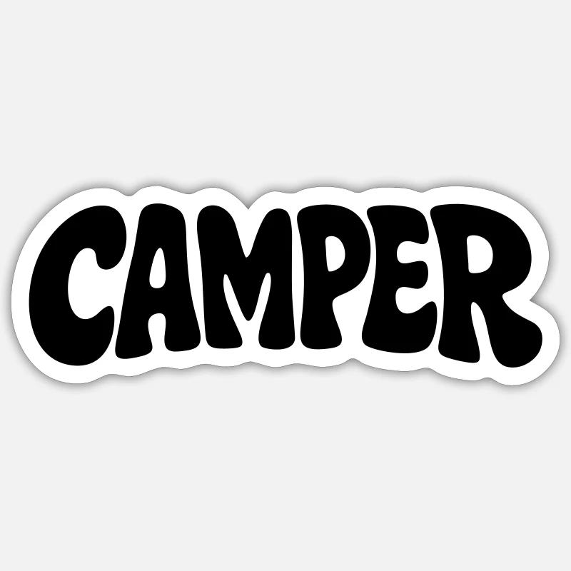 Camper - Sticker size S (10 x 10 cm) - white matte