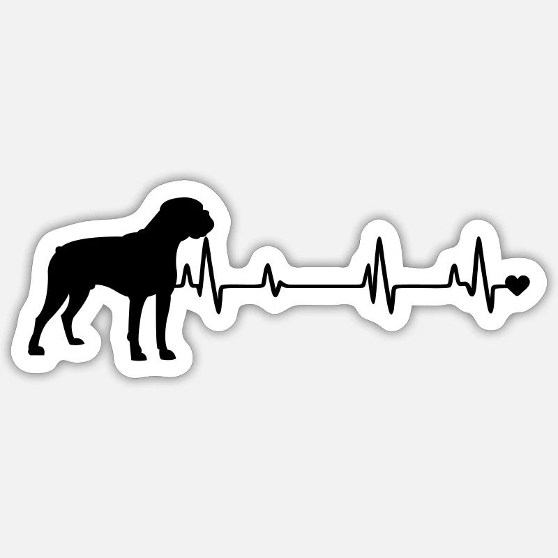 Chien - Sticker taille S (10 x 10 cm) - blanc mat