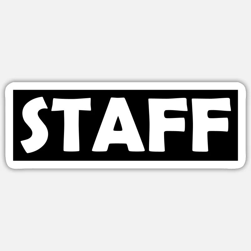 Staff - Sticker size S (10 x 10 cm) - white matte