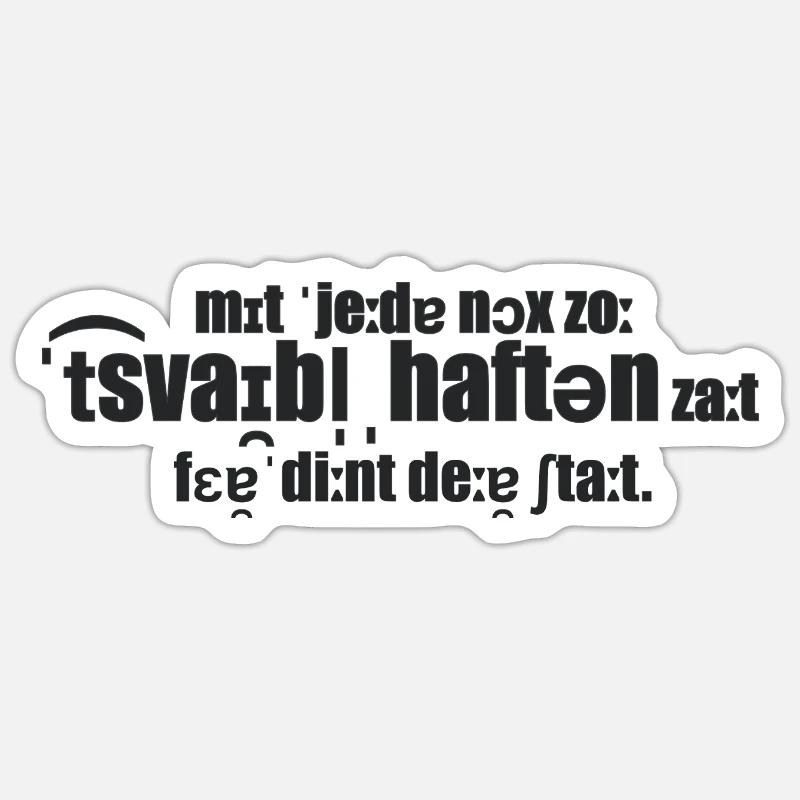dubious acts - Sticker size S (10 x 10 cm) - white matte