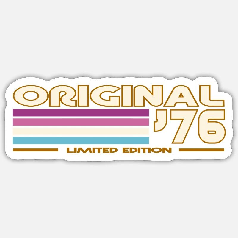 Originale 76 Retro Edition - Sticker Größe S (10 x 10 cm) - Mattweiß