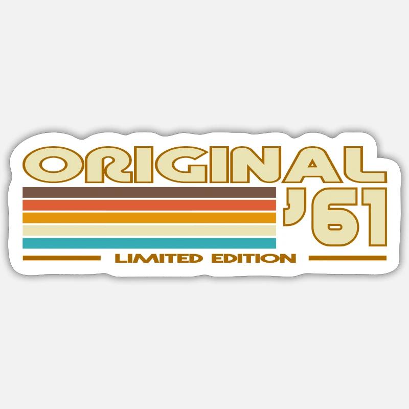 1961 - Sticker taille S (10 x 10 cm) - blanc mat