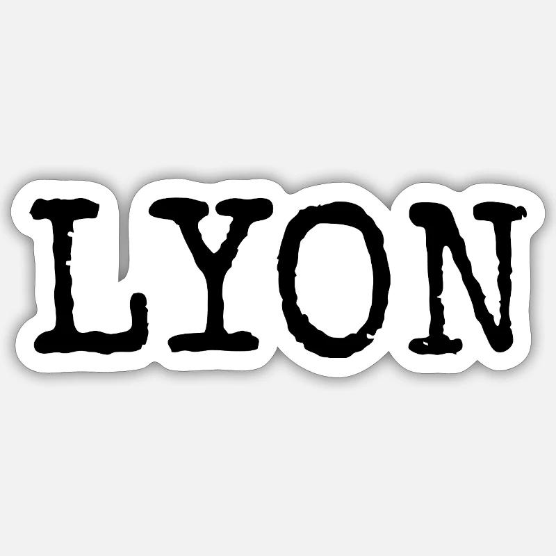 Lyon - Sticker taille S (10 x 10 cm) - blanc mat