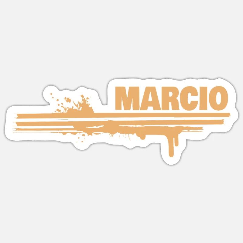 Marcio als Malerei - Sticker Größe S (10 x 10 cm) - Mattweiß
