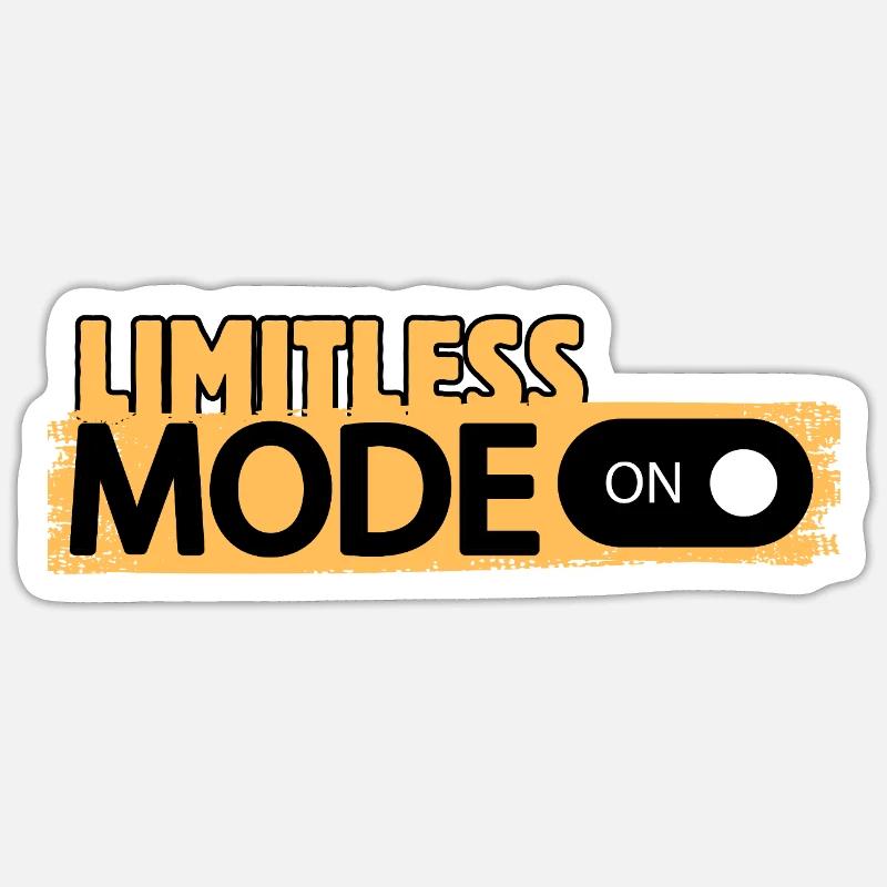 Mode Sans Limites Activé - Sticker taille S (10 x 10 cm) - blanc mat